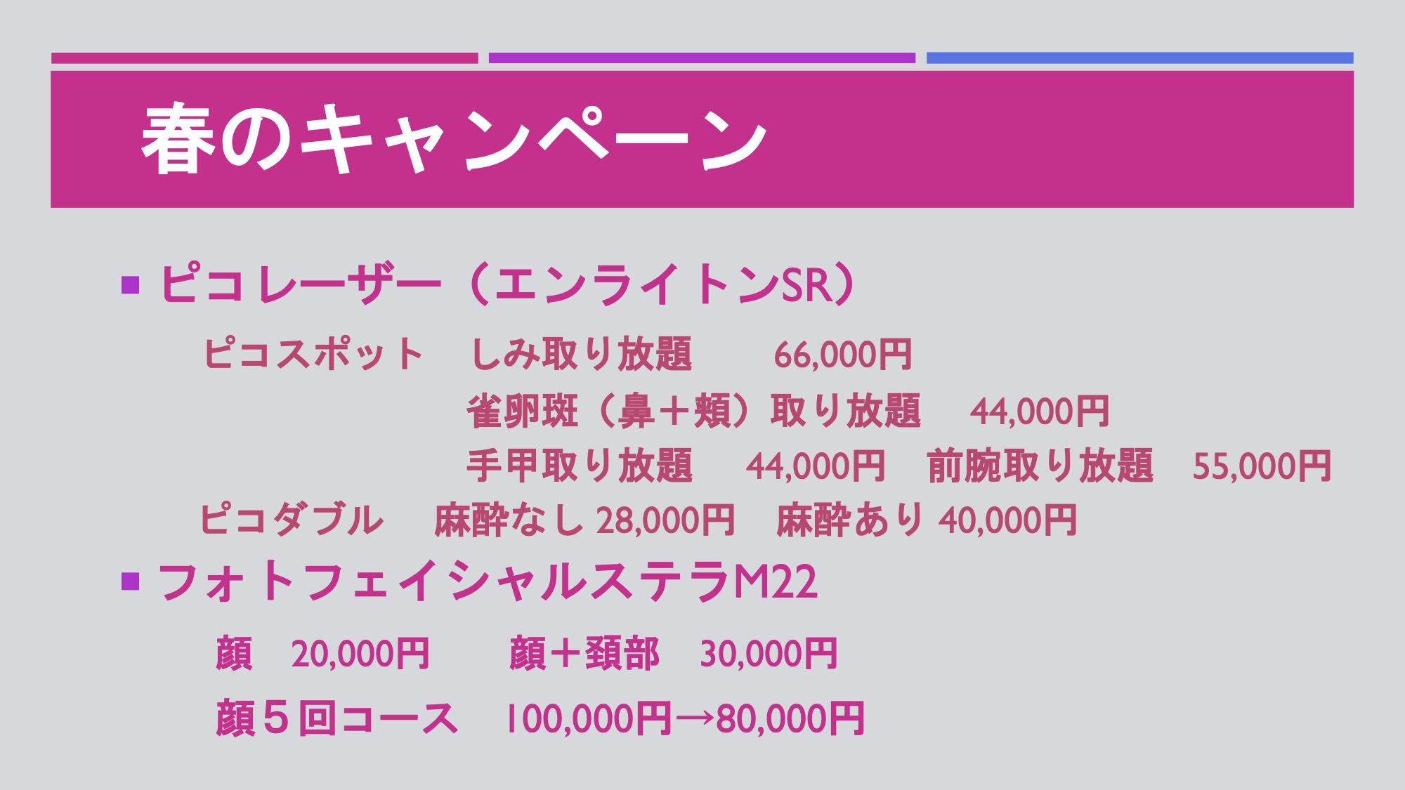 春のキャンペーン 1